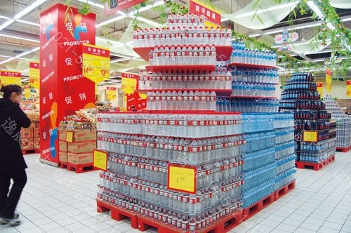 超市堆頭寫真，上海堆頭制作，形象地堆